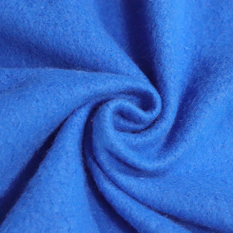 Royal Blue Polyester-Cotton Fleece Fabric for Sweatshirts, Hoodies, and Casual Clothing