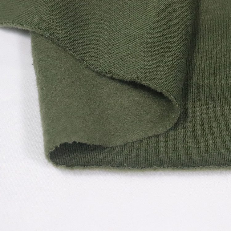 Forest-Green Stretch Fleece Knit Fabric for Sewing Clothes, Sweatshirt 