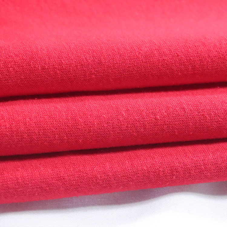 Scarlet Red Stretch Fine Sweatshirt Fleece Knit Fabric