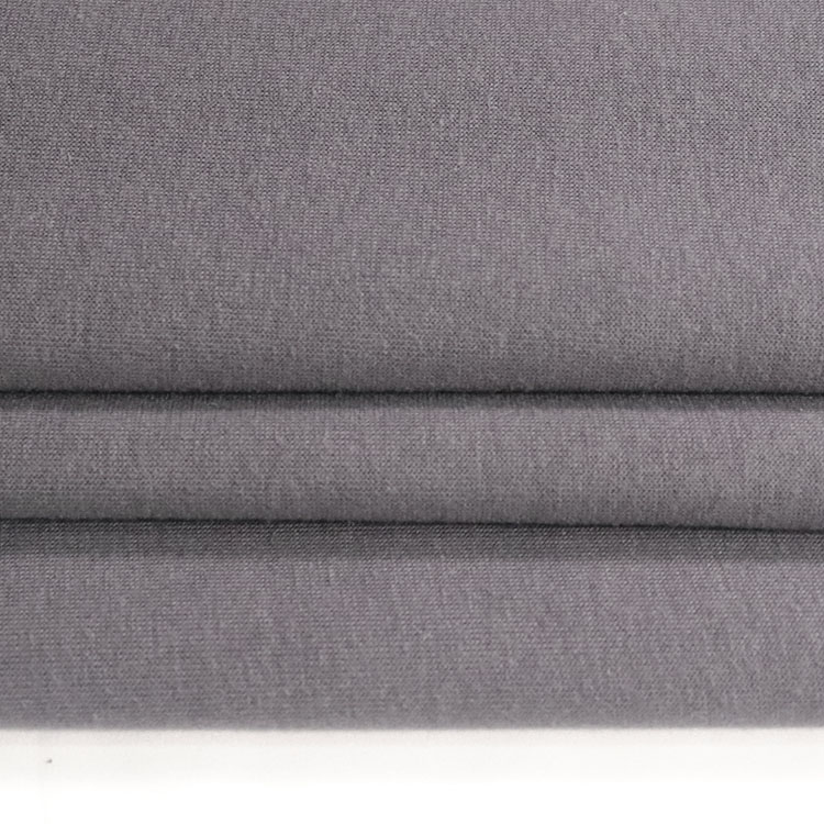 Charcoal Gray Solid Soft Sweatshirt Fleece Fabric