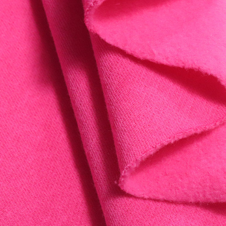 Magenta Red Strech Sweatshirt Fleece Fabric