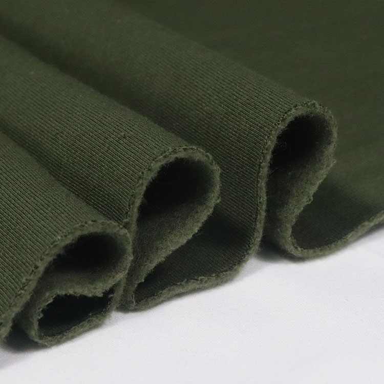 Forest-Green Stretch Fleece Knit Fabric for Sewing Clothes, Sweatshirt 