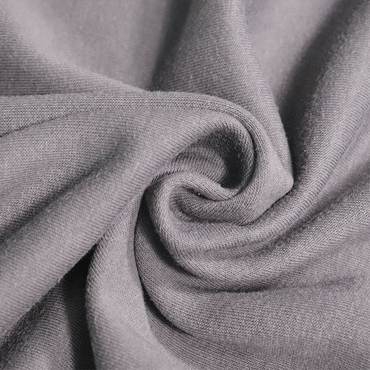 Charcoal Gray Solid Soft Sweatshirt Fleece Fabric