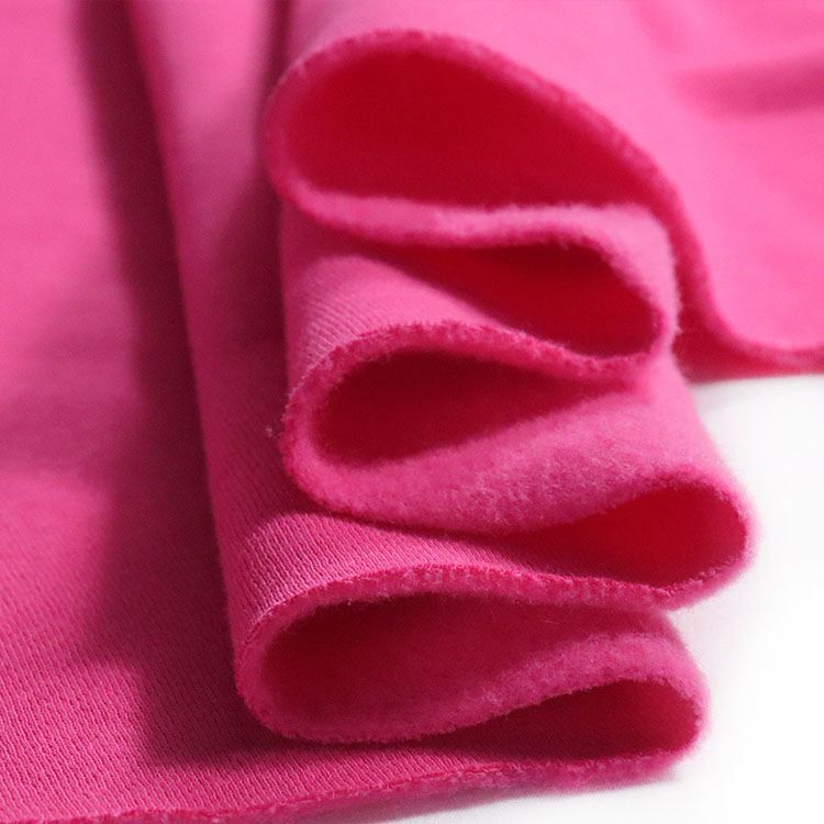 Magenta Red Strech Sweatshirt Fleece Fabric