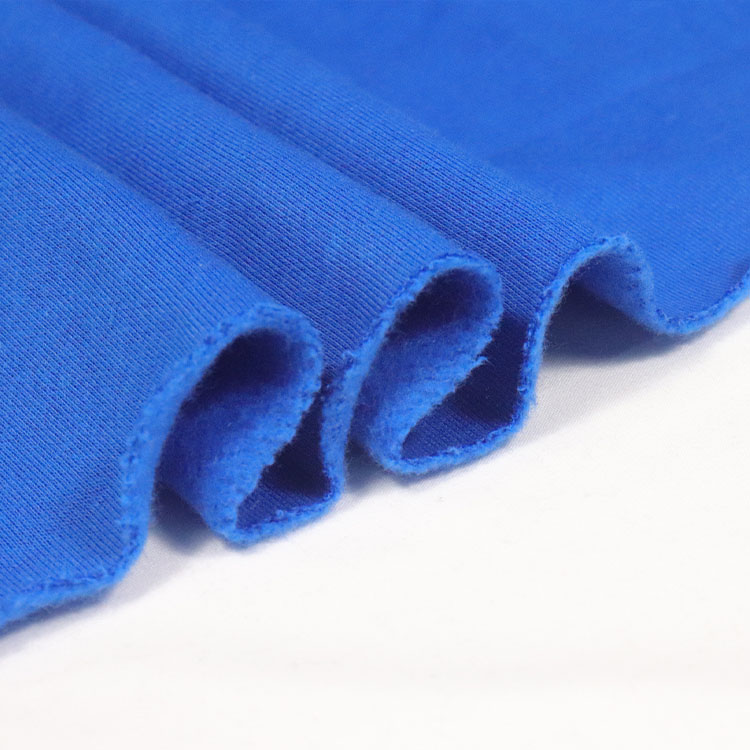 Royal Blue Polyester-Cotton Fleece Fabric for Sweatshirts, Hoodies, and Casual Clothing