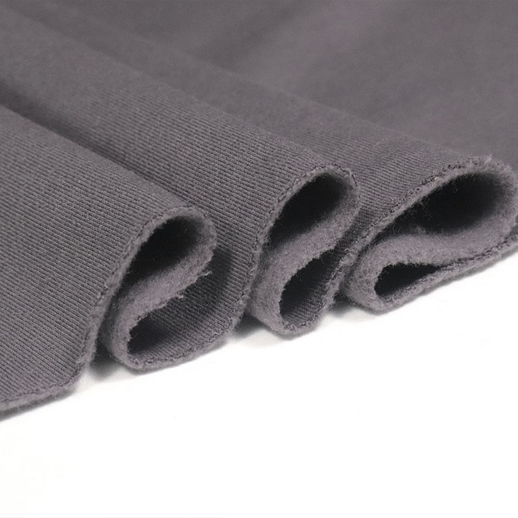 Charcoal Gray Solid Soft Sweatshirt Fleece Fabric