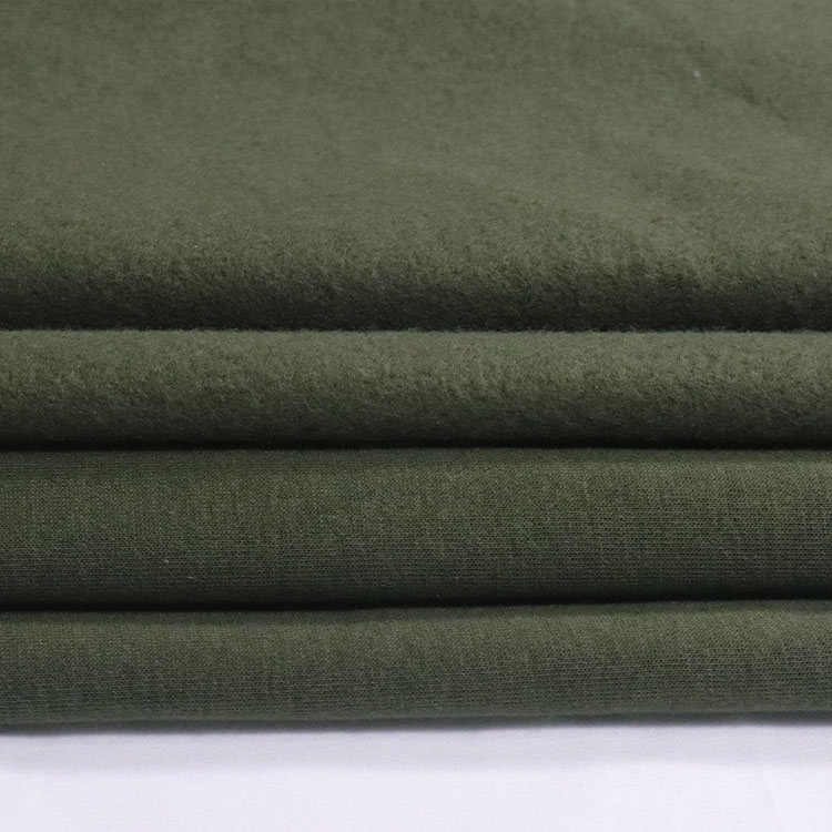 Forest-Green Stretch Fleece Knit Fabric for Sewing Clothes, Sweatshirt 