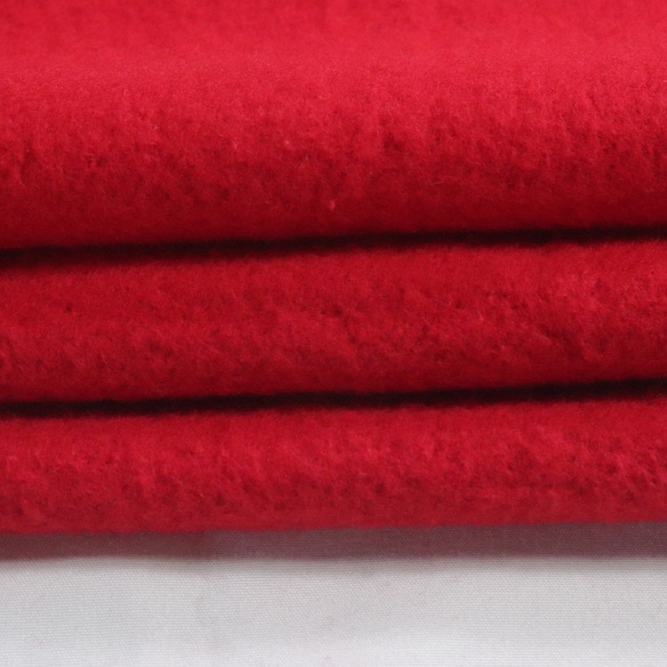 Scarlet Red Stretch Fine Sweatshirt Fleece Knit Fabric