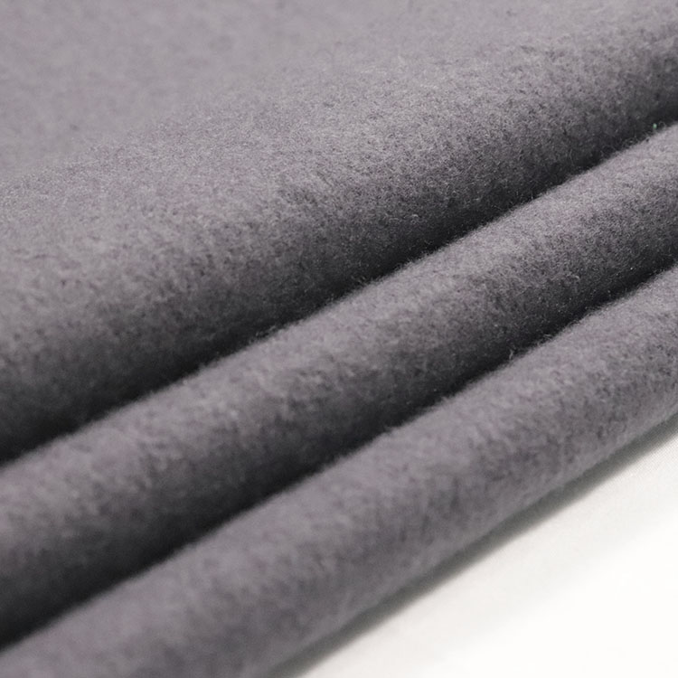 Charcoal Gray Solid Soft Sweatshirt Fleece Fabric