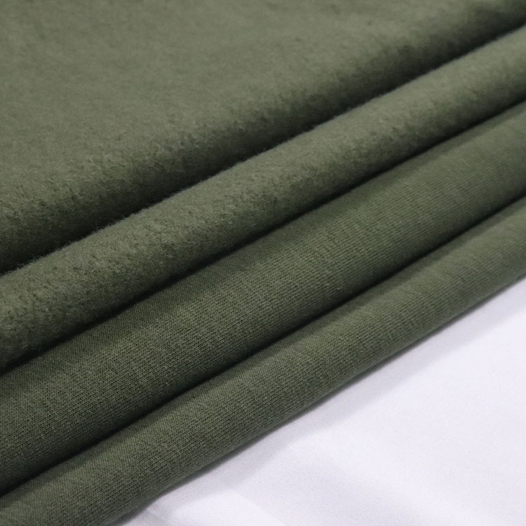 Forest-Green Stretch Fleece Knit Fabric for Sewing Clothes, Sweatshirt 