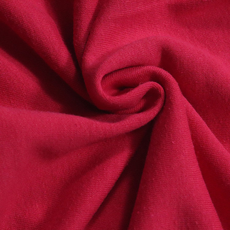 Scarlet Red Stretch Fine Sweatshirt Fleece Knit Fabric