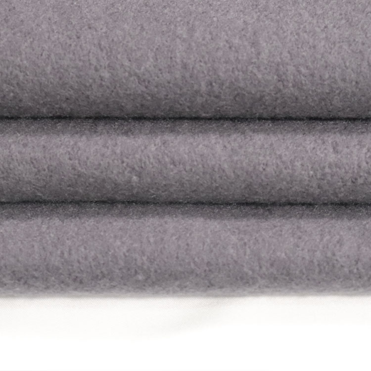 Charcoal Gray Solid Soft Sweatshirt Fleece Fabric