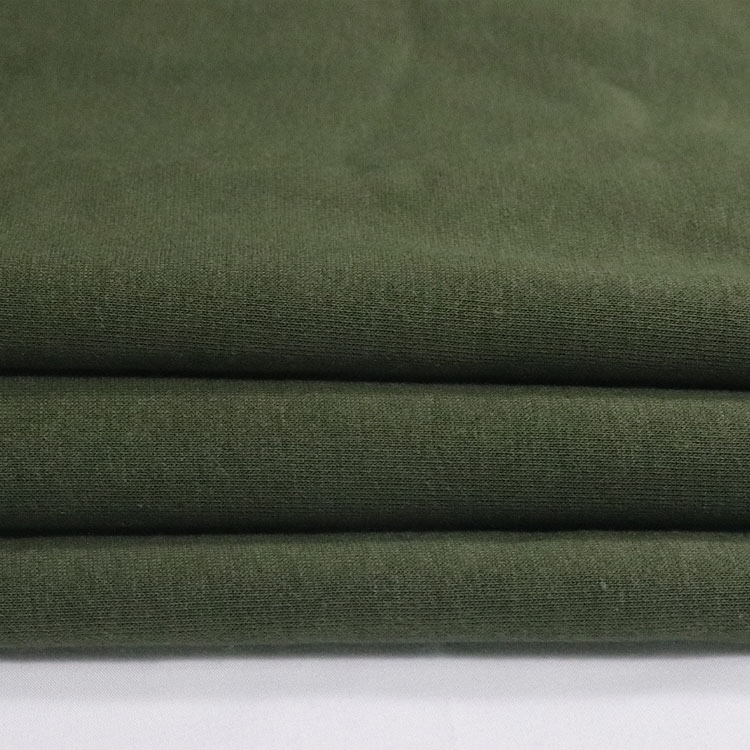 Forest-Green Stretch Fleece Knit Fabric for Sewing Clothes, Sweatshirt 