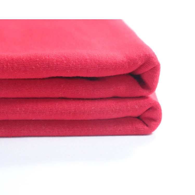 Scarlet Red Stretch Fine Sweatshirt Fleece Knit Fabric