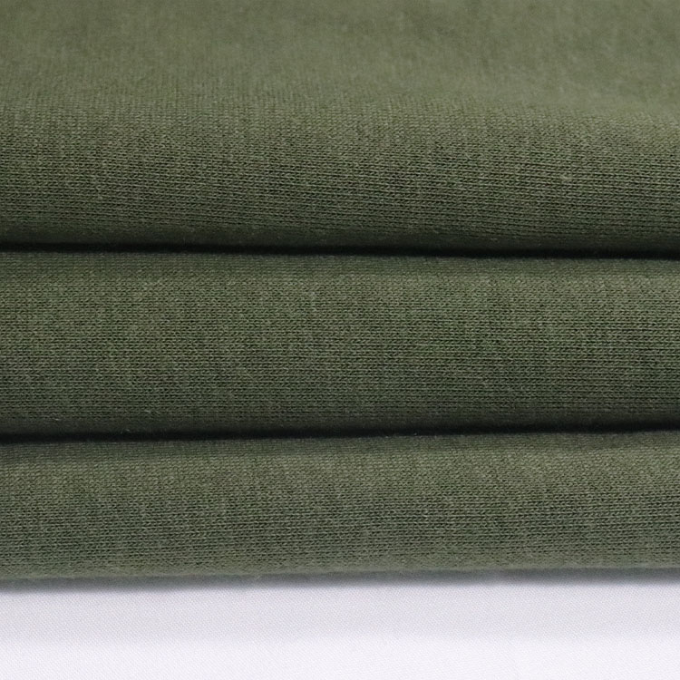 Forest-Green Stretch Fleece Knit Fabric for Sewing Clothes, Sweatshirt 