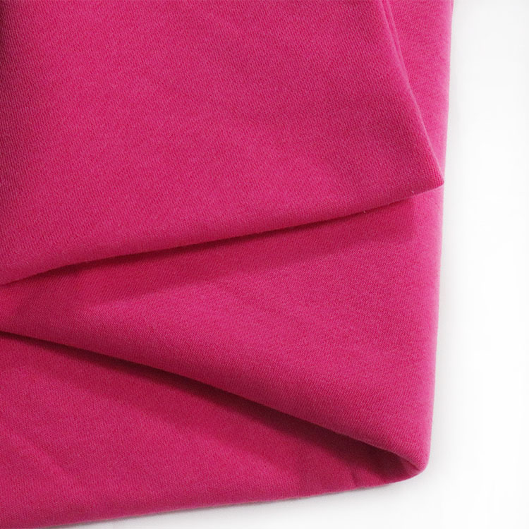 Magenta Red Strech Sweatshirt Fleece Fabric