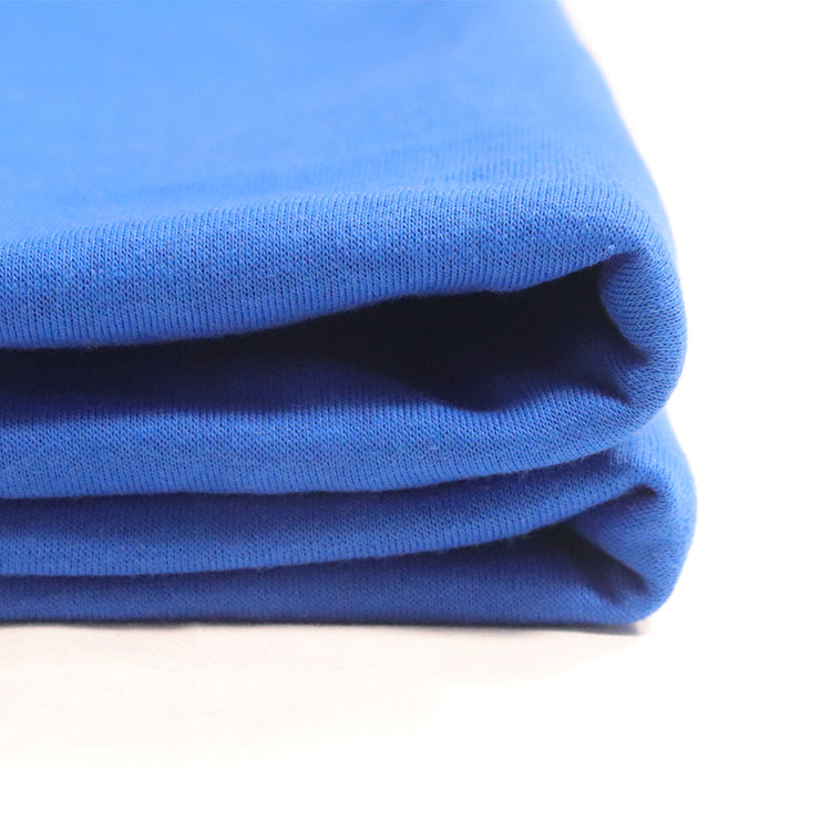 Royal Blue Polyester-Cotton Fleece Fabric for Sweatshirts, Hoodies, and Casual Clothing