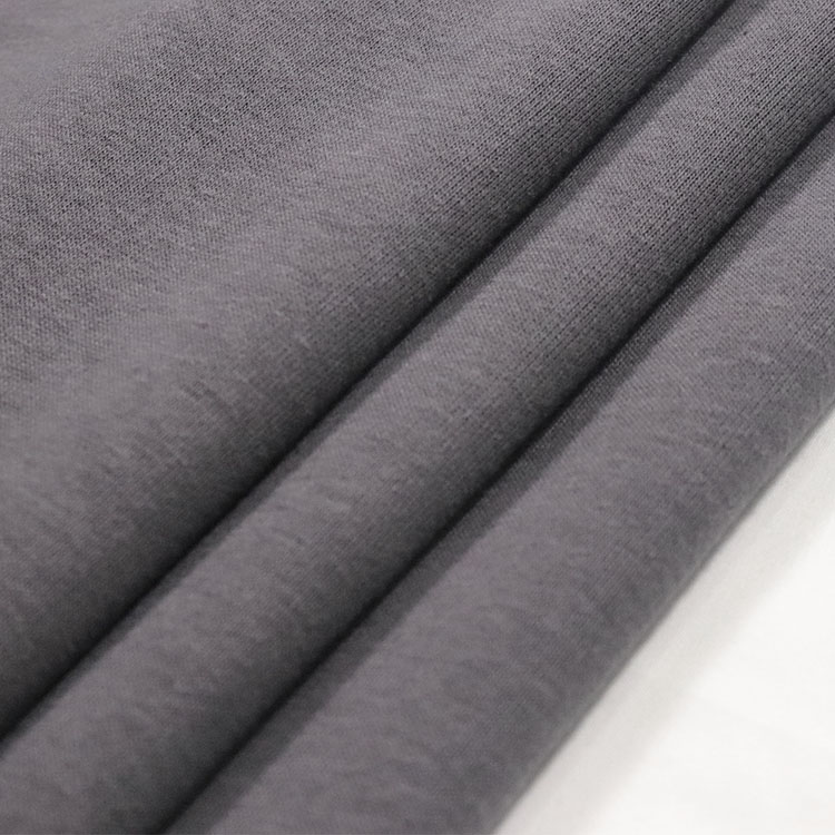 Charcoal Gray Solid Soft Sweatshirt Fleece Fabric