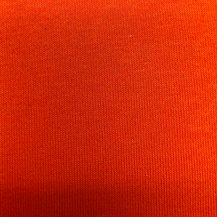 Orange-Red Sweatshirt Athletic Brushed Poly Knit Fleece Fabric